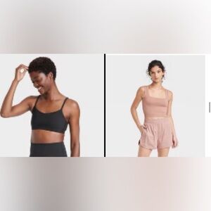 All in Motion black Sports Bra Black and Pink Comfort and Support top bundle